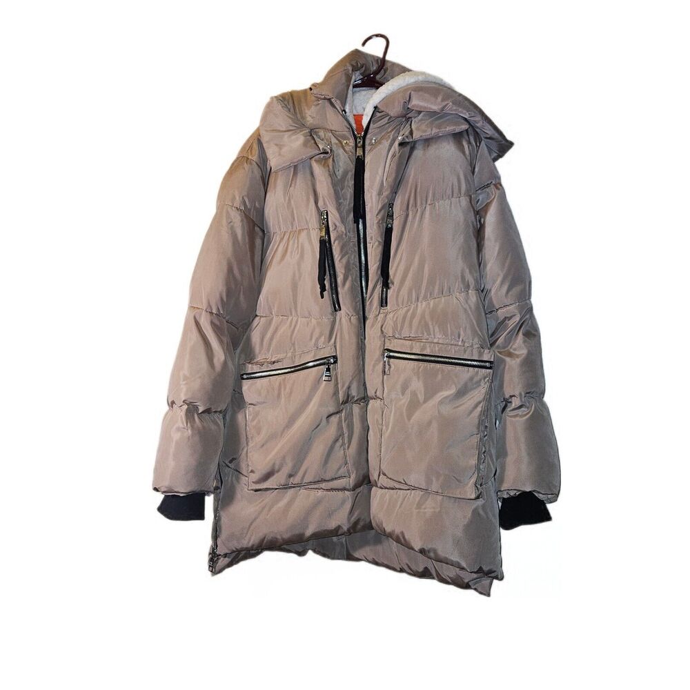 Steve Madden Brown And Orange Puffer Jacket Women Size XL